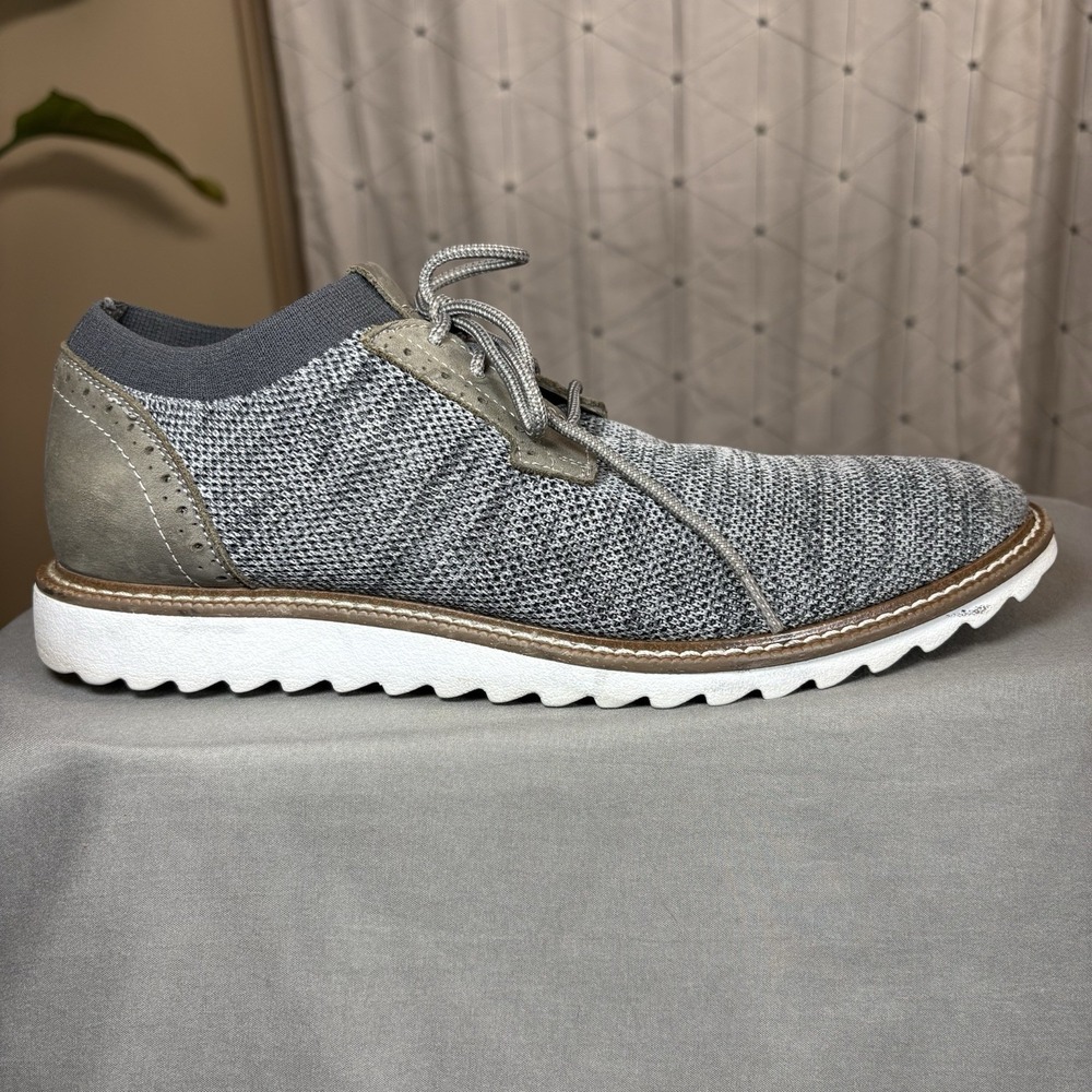Johnston & Murphy Men's Duncan Knit Lace-Up Sneakers Gray/Brown/White US 9M